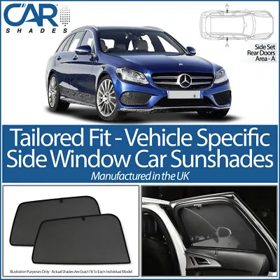 £49.99 • Buy Mercedes C-class Estate 2014> Car Shades Uk Tailored Uv Side Window Sun Blinds